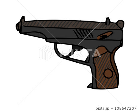soviet pistol with magazine russian police vector 108647207