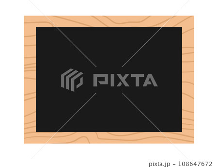 Wooden framed blackboard a copy space. Vector illustration Wooden framed blackboard a copy space. Vector illustration 108647672
