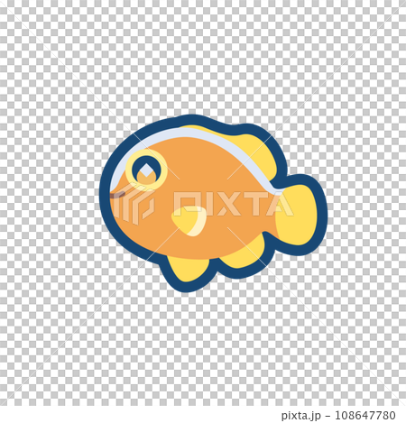 可愛的小丑魚的插圖 可愛的小丑魚的插圖 108647780