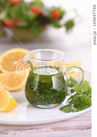 Green sauce, seasoning for salad Green sauce, seasoning for salad 108647788