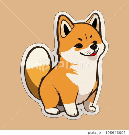 Cute fox. Poster for baby room. Childish print for nursery. Design can be used for fashion t-shirt, greeting card, baby shower. Vector illustration 108648005