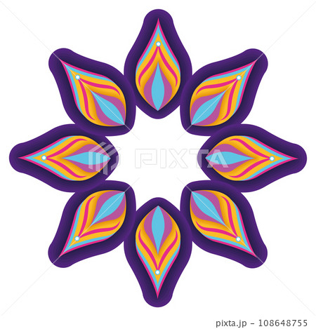 Colored mandala pattern Vector Colored mandala pattern Vector 108648755