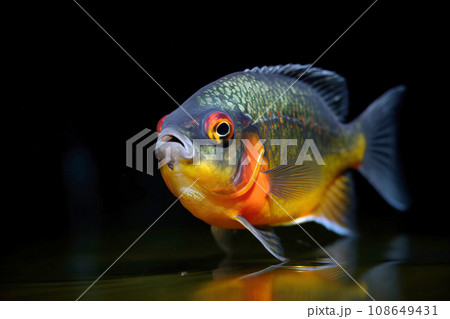 Piranha is a predatory tropical fish, freshwater exotic fauna of the Amazon. AI generated. 108649431