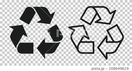 Arrow icon representing recycling and circulation 108649629