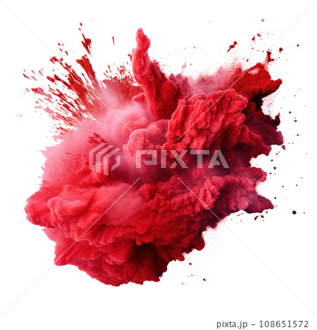 Red Holi, Holli, Holly. bright splash isolated 108651572