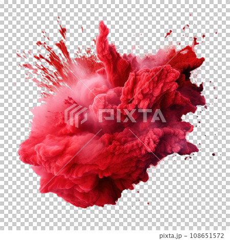 Red Holi, Holli, Holly. bright splash isolated 108651572