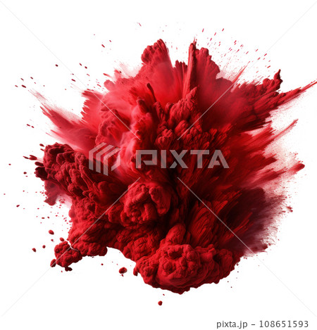Red Holi, Holli, Holly. bright splash isolated 108651593