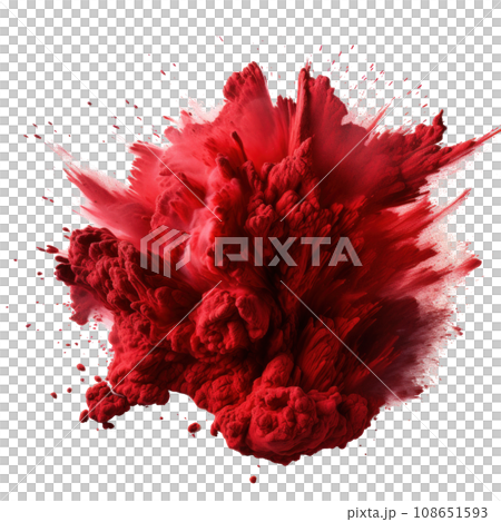 Red Holi, Holli, Holly. bright splash isolated 108651593