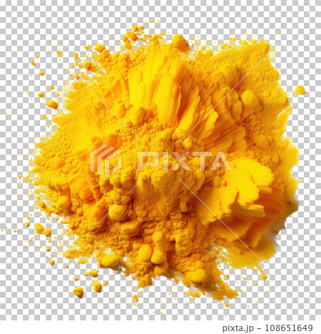 Yellow Holi, Holli, Holly. bright splash isolated 108651649