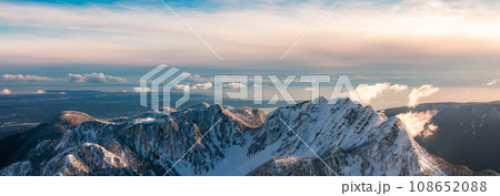 Mountains covered in Snow near Vancouver, BC, Canada. Aerial Mountains covered in Snow near Vancouver, BC, Canada. Aerial 108652088