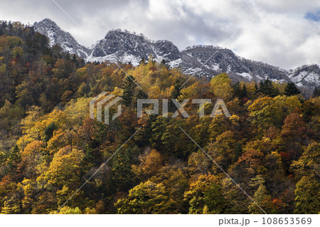 定山渓の紅葉 108653569