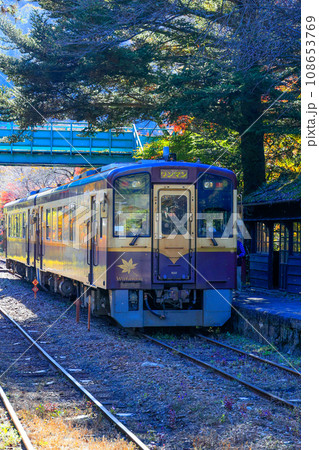 沢入駅とわたらせ渓谷鉄道(縦) 沢入駅とわたらせ渓谷鉄道(縦) 108653769