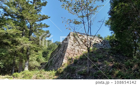 日本100名城 備中松山城 中太鼓櫓跡 日本100名城 備中松山城 中太鼓櫓跡 108654142