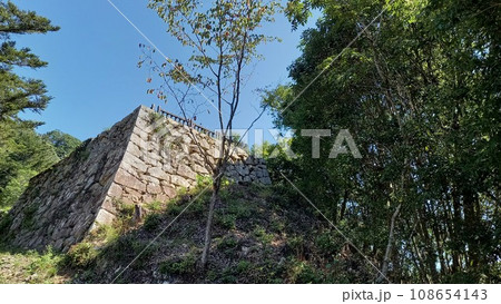 日本100名城 備中松山城 中太鼓櫓跡 日本100名城 備中松山城 中太鼓櫓跡 108654143