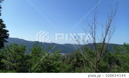 日本100名城 備中松山城 中太鼓櫓跡付近からの眺望 日本100名城 備中松山城 中太鼓櫓跡付近からの眺望 108654144