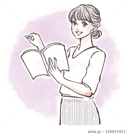 ホワイトボード/黒板/教師/授業/先生/講義/教科書/授業/講師/書く/勉強/塾/受験勉強/筆記試験 108655951