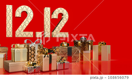 The Day 12  in December  for promotion of offer marketing concept.3d rendering 108656079