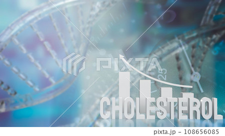The white Cholesterol on dan background for medical and sci concept 3d rendering. 108656085