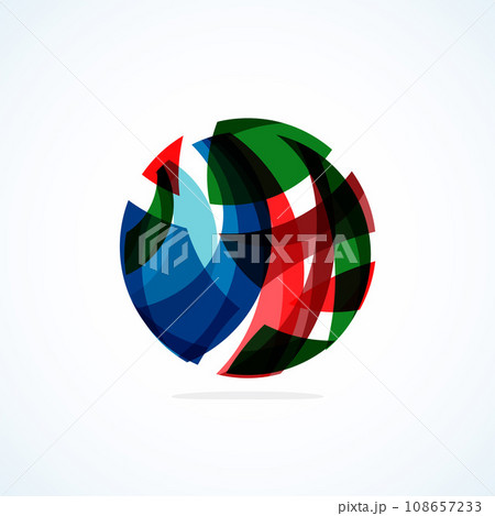 Abstract circle logo - minimalist emblem, timeless and universal shape of circle. Unique logo represent range of brands and concepts, encapsulating simplicity and creativity in single, iconic image 108657233