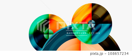 Creative circle geometric abstract background Creative circle geometric abstract background 108657234