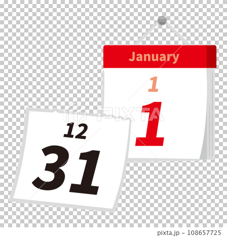 Daily calendar New Year 108657725