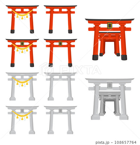 鳥居のセット 108657764