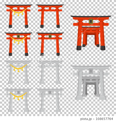 鳥居のセット 108657764