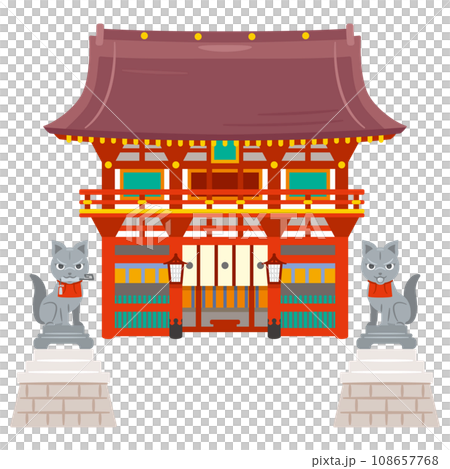 神社和大稻成的狐狸 108657768