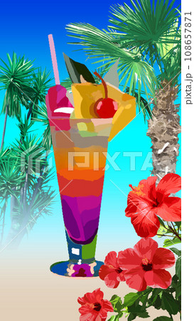 スマホ壁紙「南国のカクテル」＃1 108657871