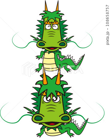 辰年年賀状あけましておめでとうございます。文字なし 108658757