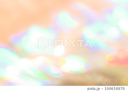 オレンジカラー系ミックスカラー流れるキラキライメージ　(背景素材) 108658870