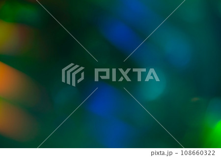 グリーンカラー系ミックスカラー玉ボケイメージ　(背景素材) 108660322