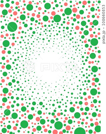水玉模様のフレーム 108660853