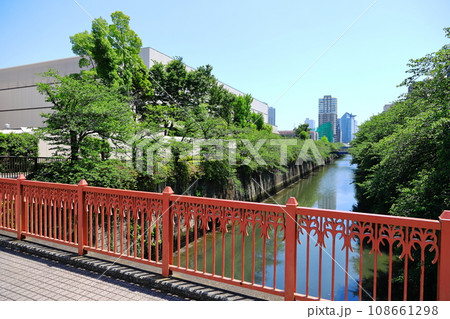 新緑の目黒川　東京都 108661298