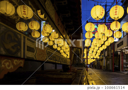 長崎新地中華街の中秋節【長崎県長崎市】 長崎新地中華街の中秋節【長崎県長崎市】 108661514