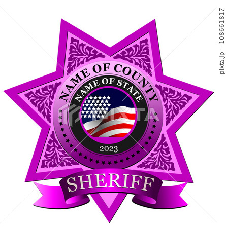 Sheriff s badge on a white background. Sheriff s badge on a white background. 108661817