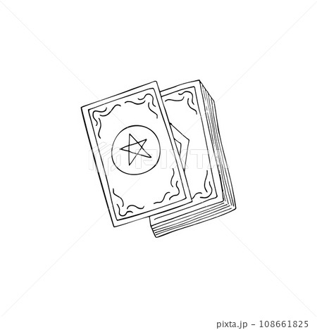 Hand-drawn Tarot card deck. Occult and alchemy symbolism. Magic occult cards. Vintage mystic tarot cards. Esoteric, astrological element for prediction. Symbol of fortune-telling and prediction, icon Hand-drawn Tarot card deck. Occult and alchemy symbolism. Magic occult cards. Vintage mystic tarot cards. Esoteric, astrological element for prediction. Symbol of fortune-telling and prediction, icon 108661825