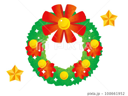 花リボンのクリスマスリース 花リボンのクリスマスリース 108661952