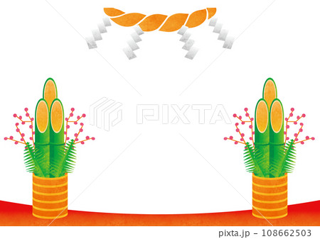 正月の門松フレーム 108662503