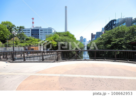 新緑の目黒川 東京都 新緑の目黒川 東京都 108662953