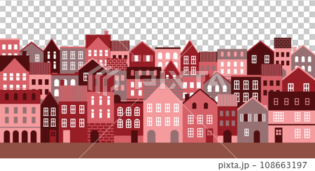Background material_European-style cute townscape Background material_European-style cute townscape 108663197