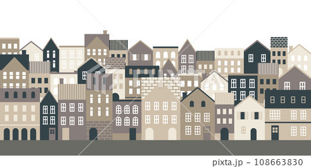 背景素材_ヨーロッパ風のかわいい町並み 108663830