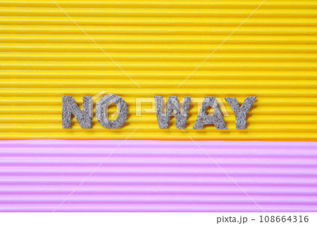 ローマ字でNO WAYの文字 108664316