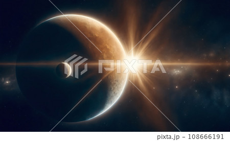 地球外惑星のイメージ AI生成画像 地球外惑星のイメージ AI生成画像 108666191