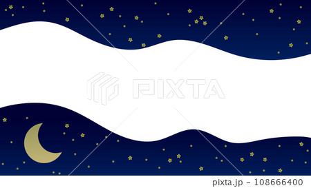 星夜と月夜のヘッダーフッターイラスト素材 16:9 星夜と月夜のヘッダーフッターイラスト素材 16:9 108666400