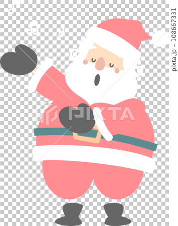 merry christmas and happy new year with cute singing santa claus, flat png transparent element cartoon character design merry christmas and happy new year with cute singing santa claus, flat png transparent element cartoon character design 108667331