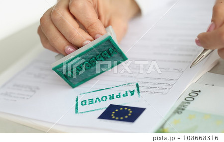 Application form seal approved for Schengen visa to European Union Application form seal approved for Schengen visa to European Union 108668316