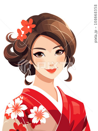 着物美人イラスト_01 108668358