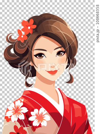 着物美人イラスト_01 108668358