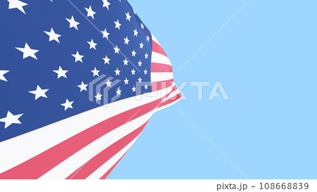 US flag. American flag on blue background. 108668839